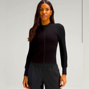 Lululemon Lightweight Ribbed Knit Jacket Black Size Medium